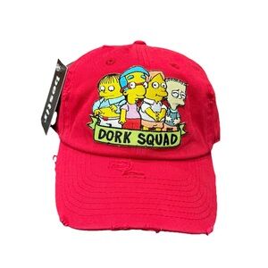 bestir Red Distressed Simpsons Dork Squad Dad Hat.
OSFA. Adjustable. NWT